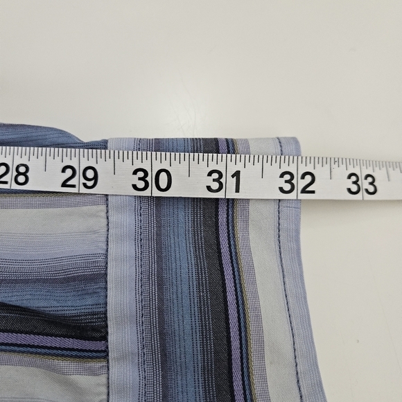 Tommy Bahama Mens Striped Long Sleeve Casual Shirt Blue Purple Tan XL - Picture 7 of 10